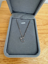 Children's Winged Diamond Initial Necklace - 925 Sterling Silver