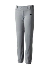 Nike Vapor Select Baseball Pants Full Length Solid Gray BQ6440-052 Boys Medium 