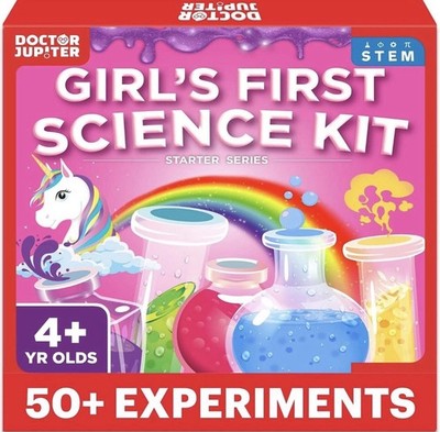 Doctor Jupiter First Science Kit for Kids Ages 4+ Year Old Girls 50+ Experiments