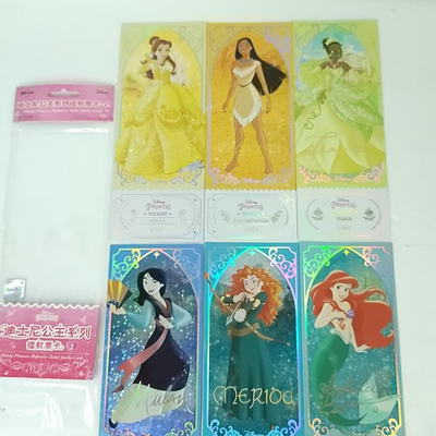 #ad DISNEY Princess Ariel Large Ticket Jumbo Trading Card Limited Lot Of 6 Set #2 $25.49