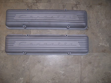1956-1959 Chevy Corvette C1 Valve Covers 7-fin Staggered Holes Oem Gm 3726086