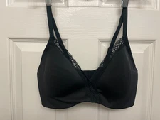 NWT! Natori 34C Black Simply Lace Contour Plunge Underwire Bra  721323