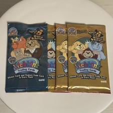 NEW Webkinz Series 3 Trading Cards LOT 4x Packs Gold  Blue Foil Sealed Codes
