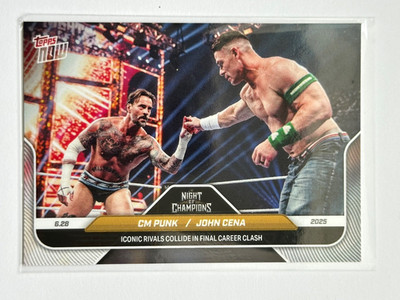 2025 WWE Topps NOW - CM Punk /John Cena 2025 Night of Champions #78