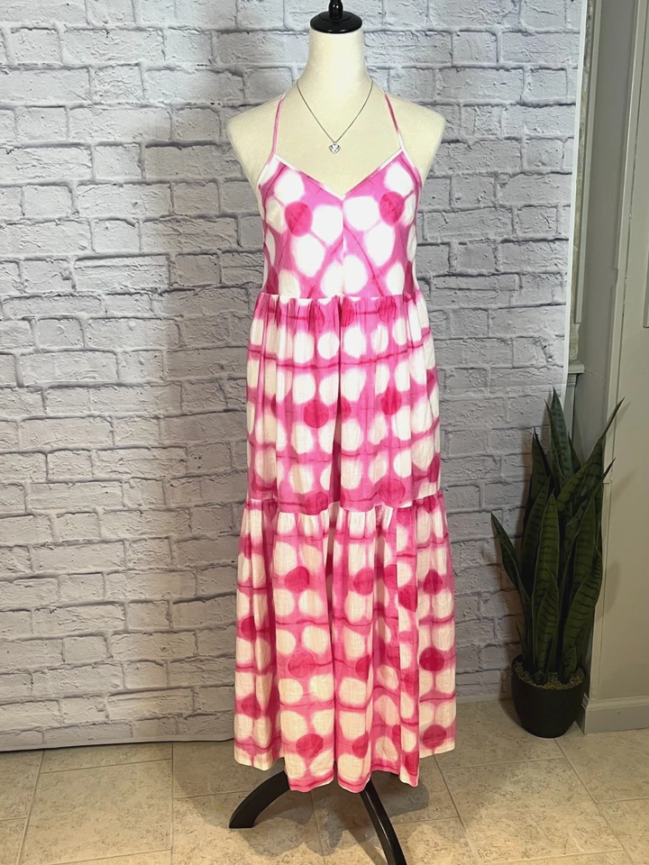 Anthropologie Maeve Geneva Pink Tie Dye Maxi Dress Size Xs - Image 2 of 4