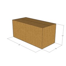 25 22x10x10 Kraft Brown Corrugated Shipping Boxes 32 ECT Single-Wall New