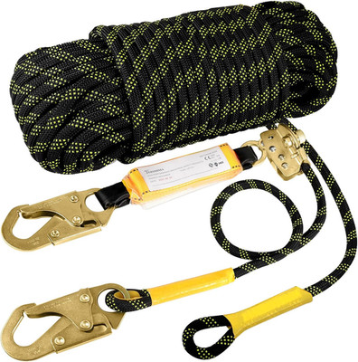 TRSMIMA Rope Harness Safety Lanyard：150Ft Roofing Rope Fall Protection | Vertica