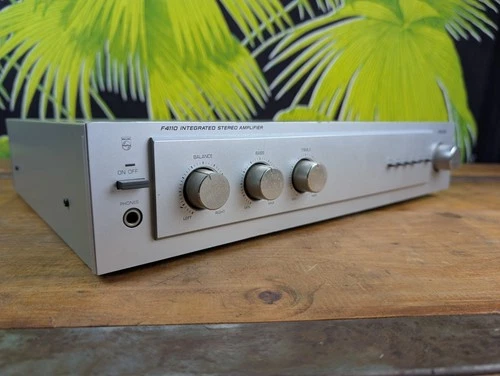 Philips F 4110 Stereo HiFi Amplifier Vintage Retro 1980s Silver