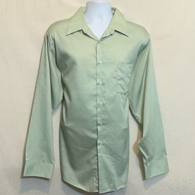C-194 Men's Arrow Green Long Sleeve Button Down Dress Shirt Size 17 - 17 1/2