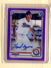 2020 Bowman Draft Thomas Saggese Auto ROOKIE RC Purple Refractor #218/250