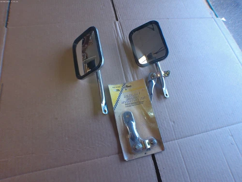 NOS 1970's 1980's JR. WEST COAST PAIR OF CHROME TRUCK MIRRORS 6x4.5" NAPA BRAND