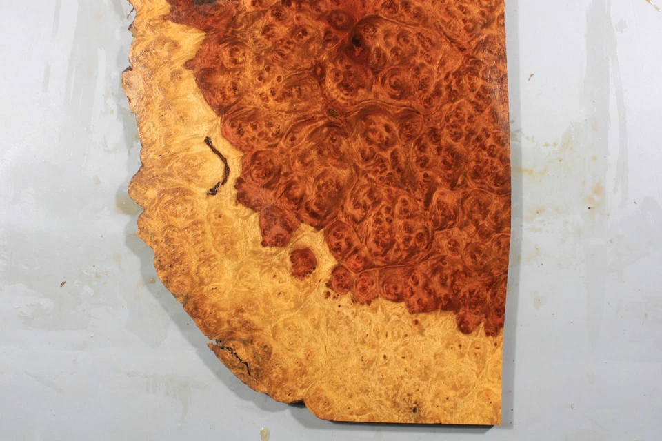 Madera con incrustación 5A 8 mm Birmania corteza palo de rosa madera dura burl caja hacer chapa de marquetería Foto 3 de 4