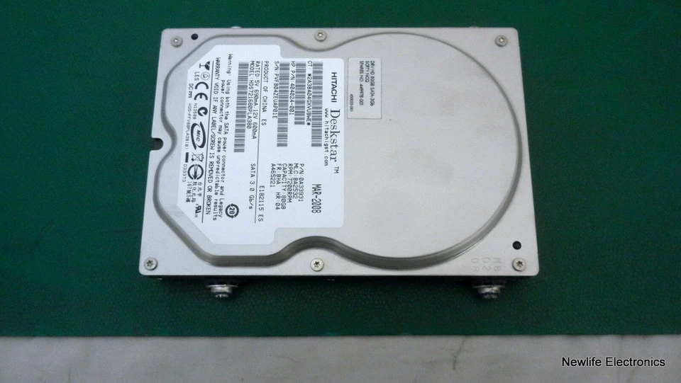 HP 449978-001 80GB 7,200 RPM 3 Gbps 3.5 in. SATA HDD 404024-001 HDS721680PLA380 - Image 4 of 4