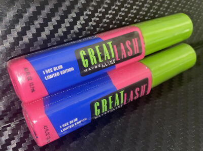 Lot of 2 Maybelline Great Lash Limited Edition Mascara- Color: I See Blue