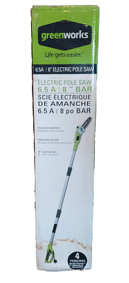 #ad Greenworks 6 Amp 8quot; Bar Corded Electric Pole Saw 8 Feet Long w Carry Storage Bag $109.49