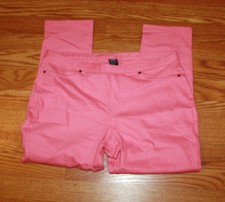 June & Daisy Denim Capri Leggings Sz XL Pink for sale online | eBay