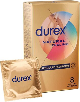 Durex Natural Feeling Kondome (latexfrei)   Für ein natürliches Gefühl (8 Stück)