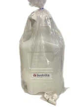 New JUSTRITE 20L 5-Gallon HDPE Graduated White Carboy 120mm Cap Spigot 12917