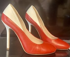 miu miu (division of PRADA) Luxury Leather Heels Sz 38 Made In Italy