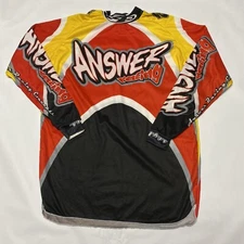 Vintage 90s Answer Racing Power Print Motocross Jersey Men's Medium USA Made M