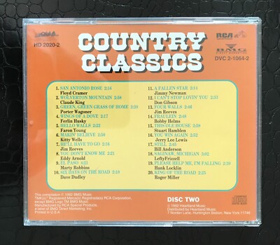 COUNTRY CLASSICS CD 2 ONLY Heartland Lefty Frizzel Hank Locklin