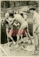 WW2 ORIGINAL GERMAN NUDES PHOTO FUN NUDE NAKED NACKTE SOLDIERS SUNBATHING
