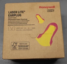 NRR 35 dB 200 Pair Honeywell Foam Earplugs Laser Lite Uncorded Fast Dispatch