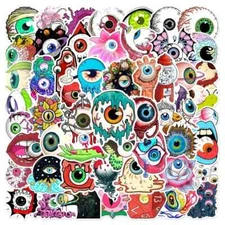 60 Pack of Horror Eyeball Stickers for Laptop/Water Bottle/Phone Case