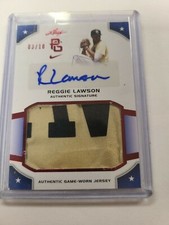 2015 LEAF PERFECT GAME PROSPECT PATCH AUTO RED PARALLEL REGGIE LAWSON 03/10