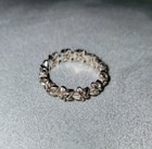 Solid 925 Sterling Silver w/gold and CZ Accents Hawaiian Plumeria Lei Ring — photo 1