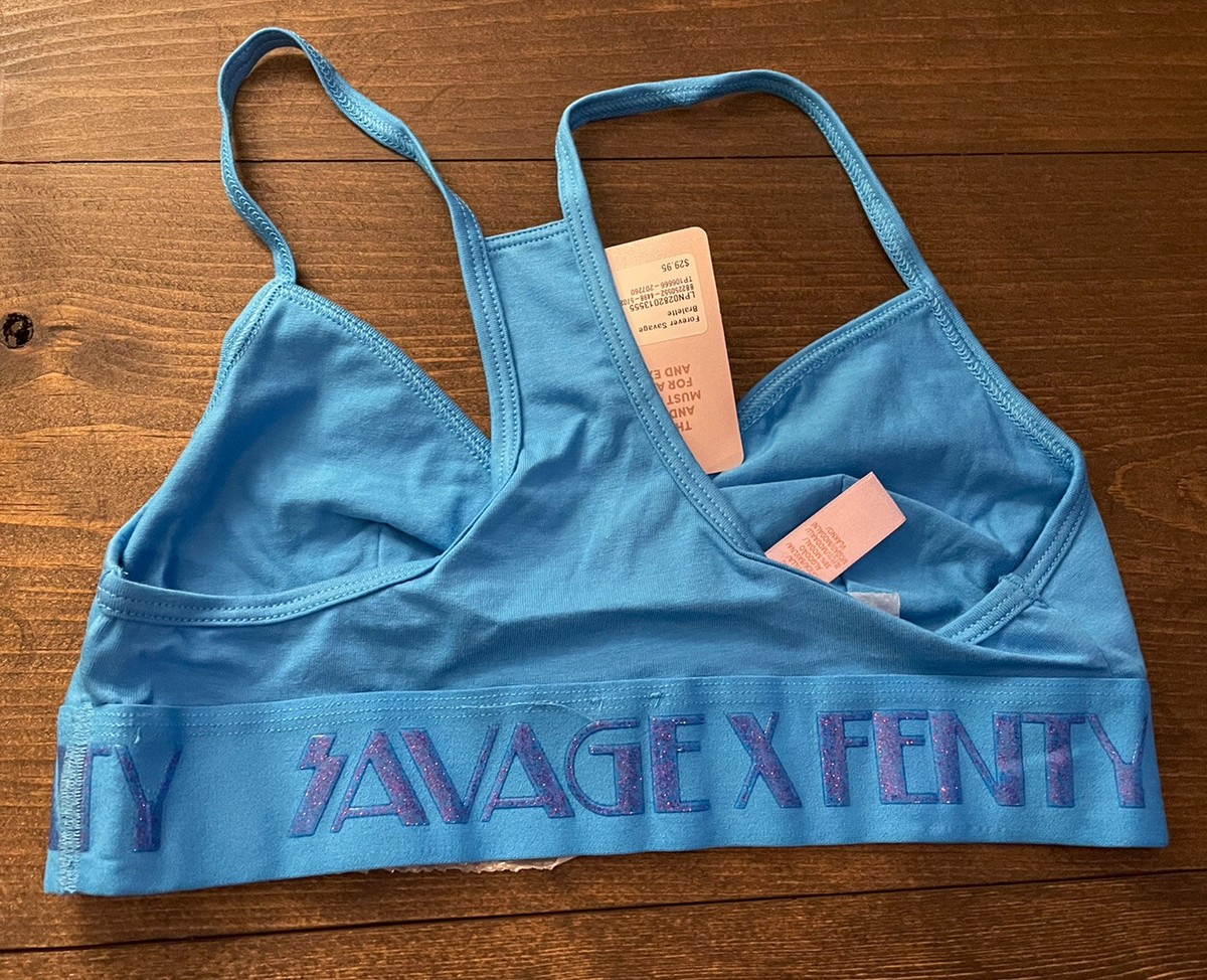 Savage Fenty By Rihanna Bralette Vaporwave Forever Blue Size S NWT