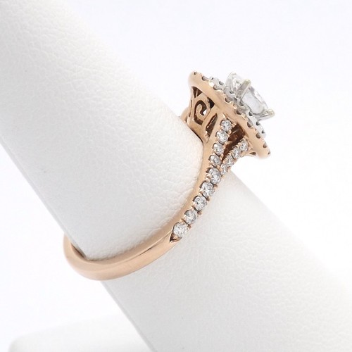 Neil Lane Diamond Engagement Ring Double Halo 14k Rose Gold New in Box - Picture 6 of 12