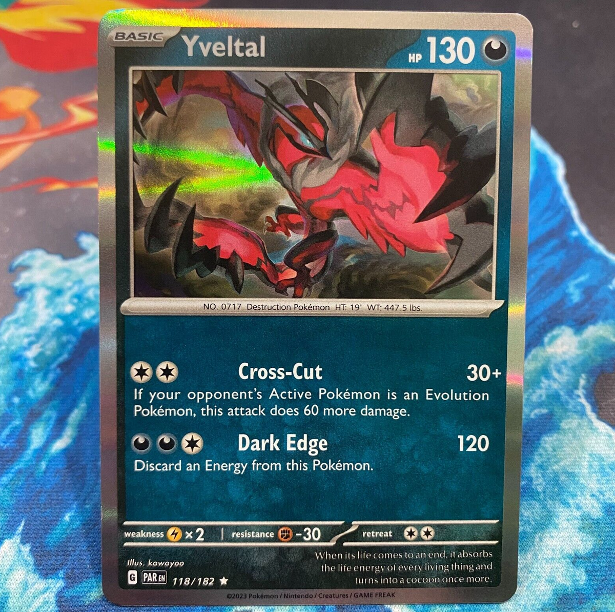 Yveltal Holo Rare Pokemon Card Paradox Rift 118/182 NM