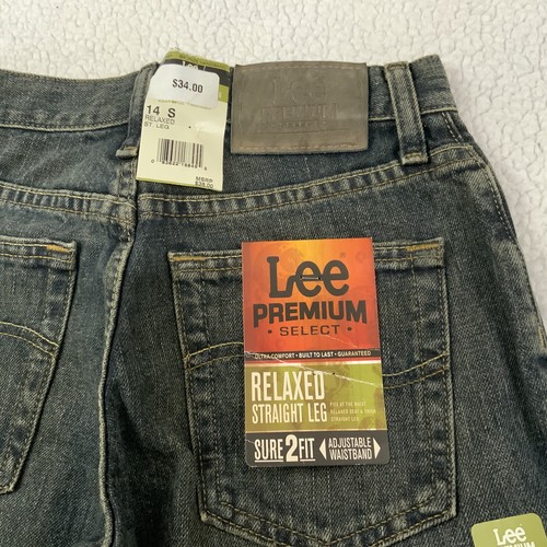 Lee Boys Premium Select Relaxed Straight Leg Adjustable Waistband Size 14 Short - Picture 4 of 16