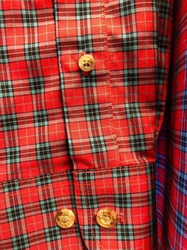LL Bean Herren rot kariertes Button Down Hemd XL-Tall Langarm knitterarm - Bild 7 von 9