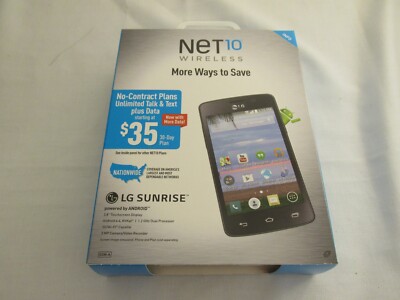 Net 10 Wireless Brand New Sealed in Box  Lg Sunrise Prepaid Smartphone