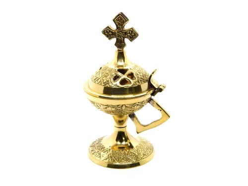 2x Incense Burner Brass 4.64 Inches Cone Charcoal Burner Holy Land Jerusalem - Picture 2 of 4
