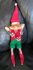 Vintage Elf Jester Christmas Santa Hat Doll Posable Pixie  