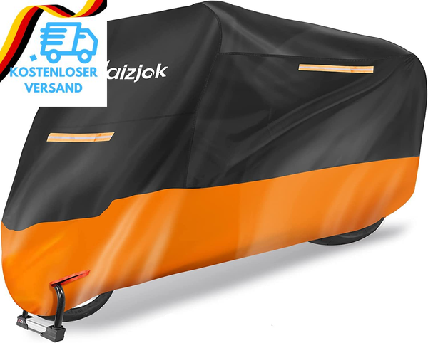 Maizjok Motorrad Abdeckplane Outdoor Motorradabdeckung Wasserdicht Winterfest, M-image