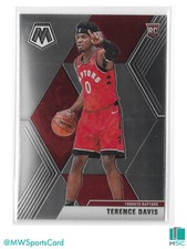 Terence Davis 2019-20 Panini Mosaic Base Prizm Rookie Card RC #226 Raptors