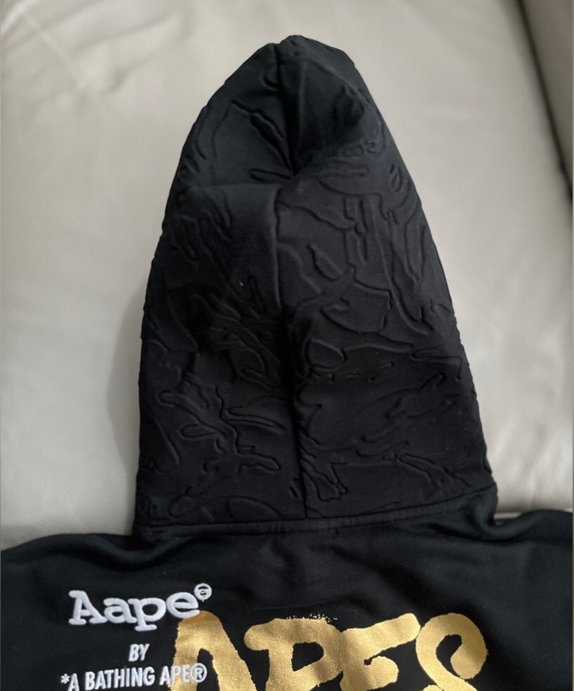 AAPE by A Bathing Ape Skull Logo Hoodie - Men Size L/Women Size XL - MRSP$400 image 8