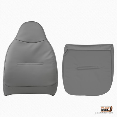2002 2003 Ford F450 F550 XL - Driver Top & Bottom Synthetic Leather Cover GRAY