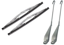 Empi Silver Wiper Arm Wiper Blade Set For Vw Bug Beetle 1965-1967