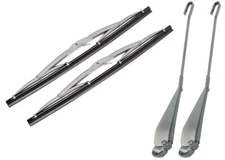 Empi Silver Wiper Arm & Wiper Blade Set for VW Bug / Beetle 1965-1967