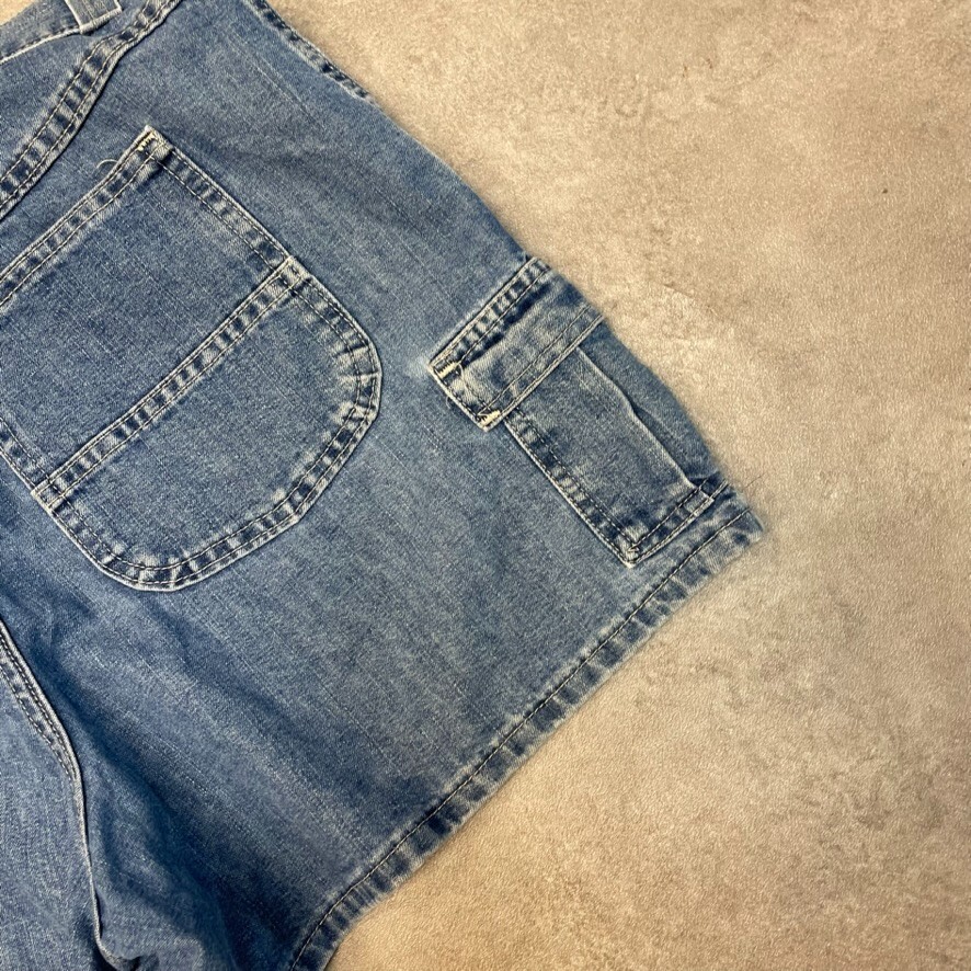 Lee Denim Shorts Mens Jorts Carpenter Baggy Hip Hop Workwear, Blue, 30” image 9