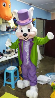 Easter Bunny Costume Adult Size Halloween Party Cosplay Dress Quality Mascot