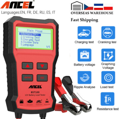 ANCEL BST100 Car Battery Tester 12V Digital Battery Analyzer 100-2000CCA Scanner