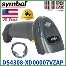 Symbol DS4308-XD00007VZAP Standard Range 1D 2D Barcode Scanner w USB Cable USA