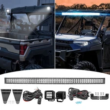 Roof 52" LED Light Bar+Rear Light Mounts For Polaris Ranger SP 570/XP 900 1000