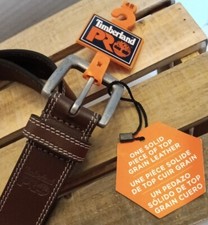 Timberland PRO Mens Brown Leather Belt Full Grain Leather Sz 48 1.5" Width NWT